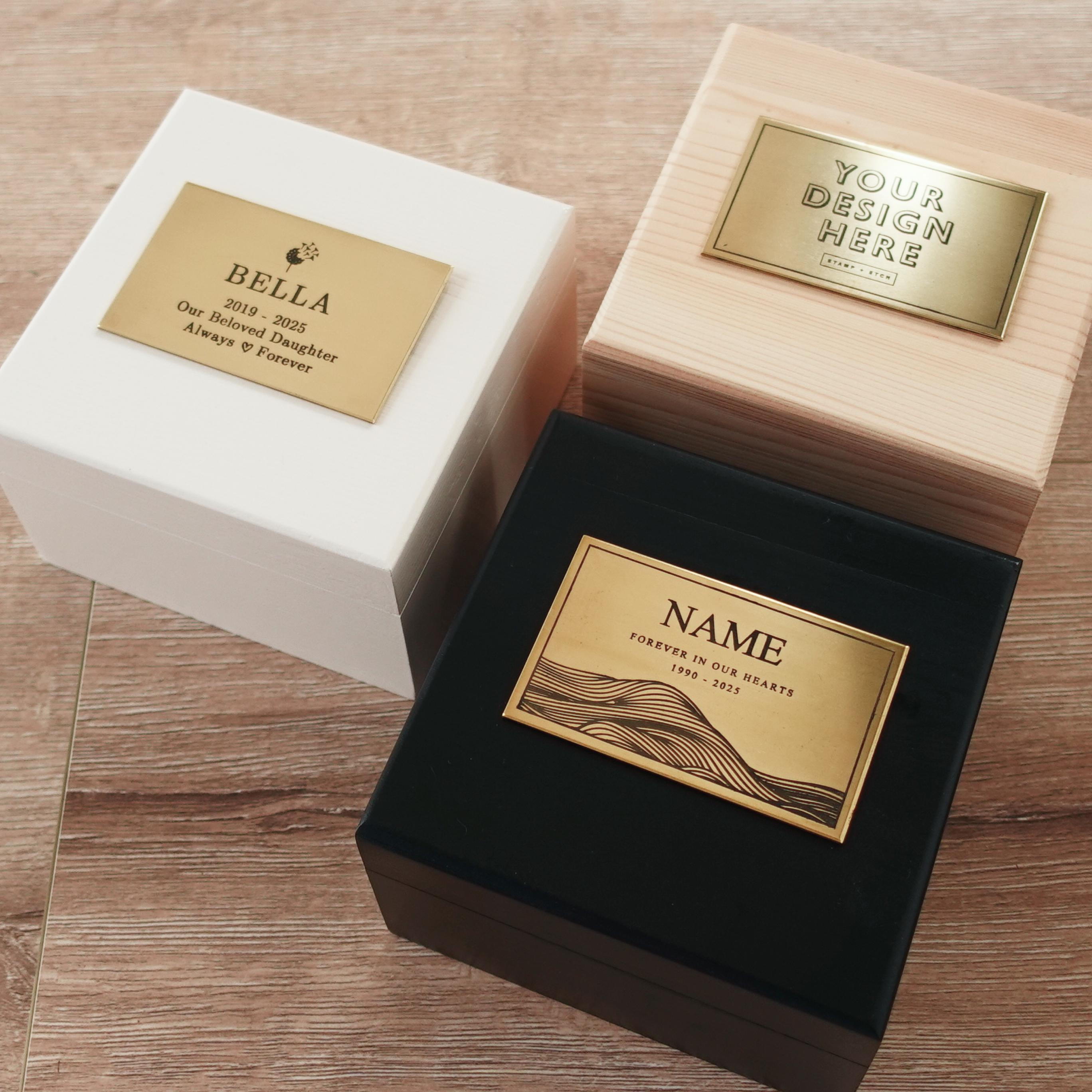 Engraved Memorial Box in White