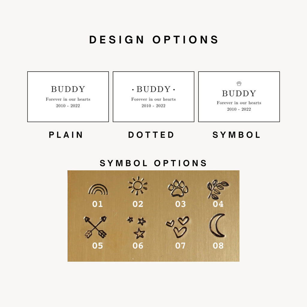 Hand Stamped Memorial Box in White