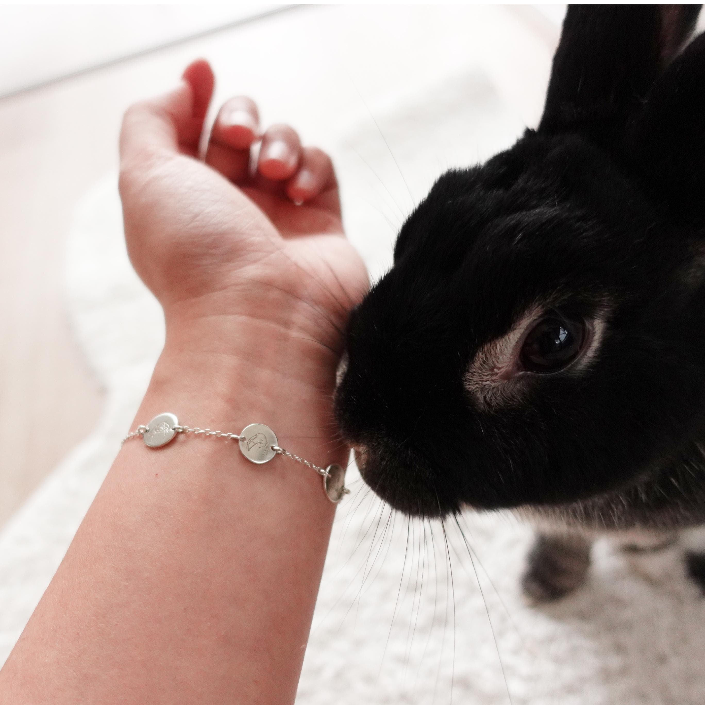 Pet Portrait Silver Charm Bracelet