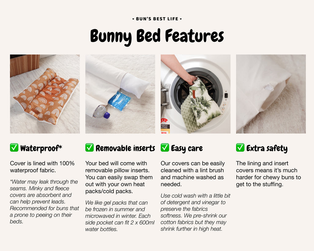 Waterproof and Washable Bunny Bed
