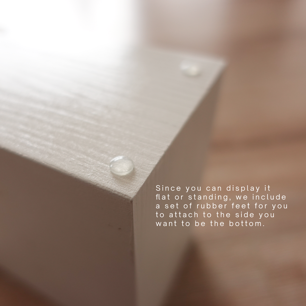 Hand Stamped Memorial Box in White