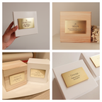 Hand Stamped Memorial Box in White