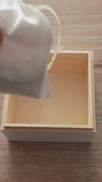 Hand Stamped Memorial Box in White